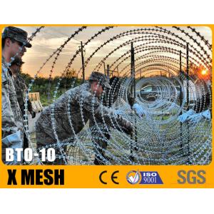 BTO 10 Type Razor Wire With Hot Galvanized High Grade Security For Military Fields