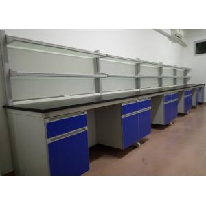 Wooden Lab Bench Furniture Customized Size With Anti Corrosion Handles