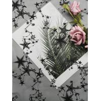 China Black Star Shape Sequin Embroidered Fabric on sale