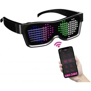 USB Rechargeable Programmable Led Glasses Text Graffiti Animation Music Rhythm Modes