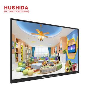 China HUSHIDA 65 inch Aluminum frame whiteboard interactive flat panel 4k led monitor touch screen supplier
