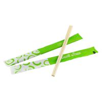 China Wrapped 21cm Disposable Bamboo Chopstick For Asian Restaurants on sale