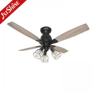 China Farmhouse Vintage Style Remote Ceiling Fan 220V With 4 MDF Blades supplier