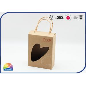 Recyclable Kraft Paper Folding Carton Box Die Cut Window With Handle