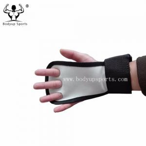 Anti Slip Cross Training Gloves , Half Finger Weight Lifting Gloves With Wrist Straps