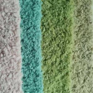 Anti Static Weft Knitted Faux Fur Fabric Knitted Lady Garments With 100% Polyester