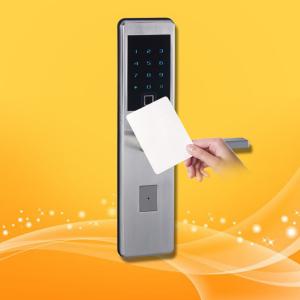 China Hidden Keyhole RFID Card Door Lock , Electronic Card Swipe Door Locks For Home supplier