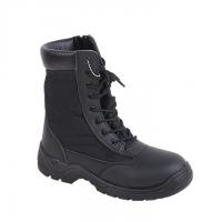 China Spring Season Working Safety Boots in Black PU Sole and Buffalo Leather Campla Lining on sale