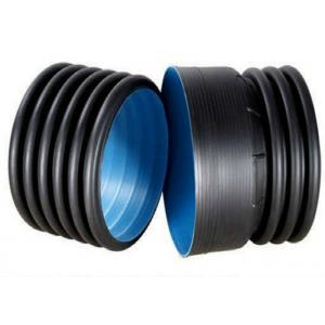 China 1.6Mpa Black Double Wall PE Pipe Fittings HDPE Light Weight supplier