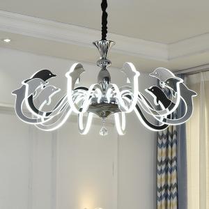 China Fancy big acrylic bead chrome Led chandelier For Kids Children Room Lighting (WH-LC-04) supplier