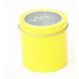 China Small Metal Round Tin Box Packaging For Coffee Tea Spice Storage With Airtighted Plastic Lid supplier