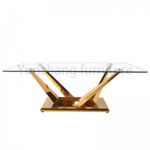 Unique Square Dining Table Metal Base Tempered Glass Top For Dining Room
