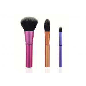 Light Weight Travel Makeup Brush Set / Aluminum Handle professional cosmetic brush set