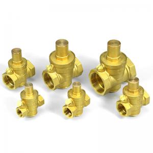 1/2" 3/4" 1" 2" Brass Water Pressure Reducing Valve Adjustable Pressure Regulator