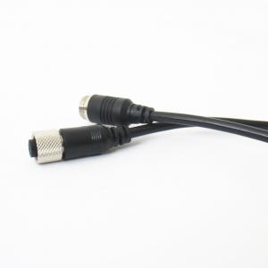 China Vehicle Backup Camera Cable 4 Pin Aviation Connector With Locking Nut supplier
