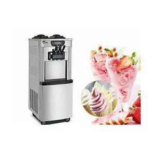 China Stainless Steel Soft Serve Ice Cream Machine Commercial Table Top Three Flavors With Air Pump supplier