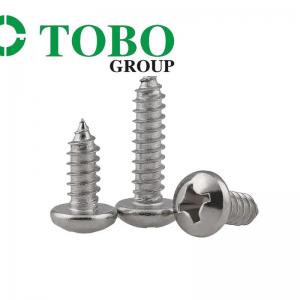 DIN7983 SS304 Oval Head Self Tapping Screws M3.5 M4.2 Stainless Steel 304 Head For Sheet Met