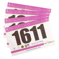 China Tyvek Personalized Bib For Marathon Race Number Participant Recognition on sale
