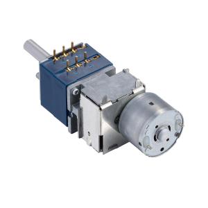 Dual 100K RK27 Motorized LOG Stereo Potentiometer Smooth Cylindrical Shaft For Volume Control