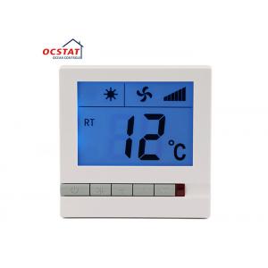 China Wall Mounted Easy Heat Non Programmable Thermostat Large LCD Fan Speed Control supplier