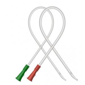 220 / 400mm Silicone Coated Catheter Medical Nelaton Catheter With Normal Eyes