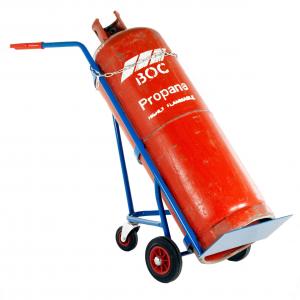Powder Coating Propane Cylinder Trolley Oxygen Tank Carrier With Wheels