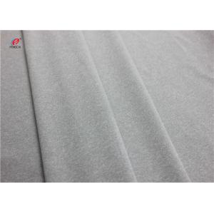 Melange Single Jersey 90 Polyester 10 Spandex Fabric , Grey Swimsuit Fabric