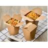 China Eco-friendly Food Grade Brown Paper Material Disposable Noodle Pail Spaghetti Salad Takeaway Boxes wholesale
