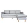 China Timber Legs Modular Fabric Sofa Reversible Ottoman Modular Fabric Couch wholesale