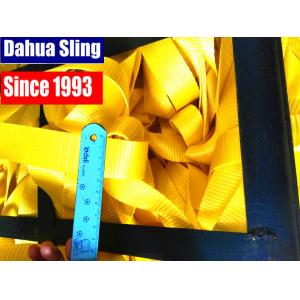 China Yellow Polyester Webbing Roll For Transportation , 50mm Webbing Straps wholesale