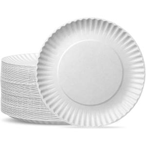 Microwave Safe Biodegradable Plastic Plate , Sustainable Cornstarch Disposable Plates