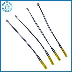 10K 3435 Thin Film NTC Thermistor Sensor Assembly With Extension Cable UL1571 28AWG And Connector 1.25-2Y