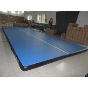 China Double Wall Material Blue Air Tumble Track Mat Indoor Use Smooth Surface wholesale