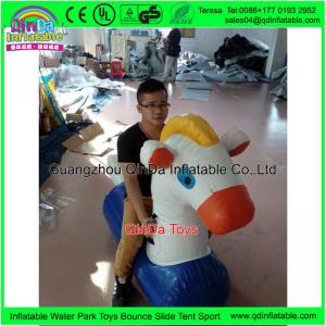 China Edurable 1.5m Long Inflatable My Little Pony Yellow 0.18mm Pony Chair For  Playground Equipment supplier