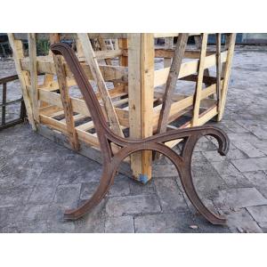 Wood Cast Iron Bench Ends Leg / Decoration Cast Iron Park Bench Parts