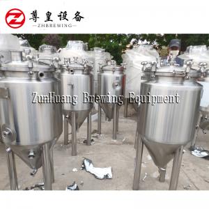 China Two Vessel Homemade Beer Machine , Electric Home Brewing System With Wheels supplier
