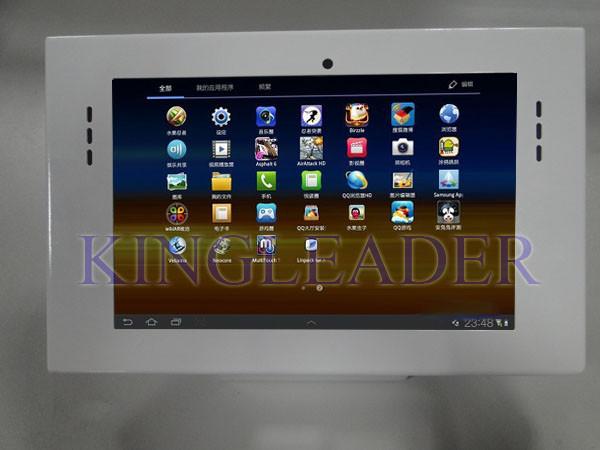 Desktop and Wallmounted Galaxy Tablet Secure Enclosure And Stand In Retail Application