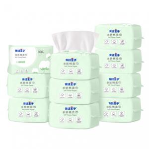 OEM Disosable Dry Baby Wipes Cotton Soft Face Dry Cleansing Wipes