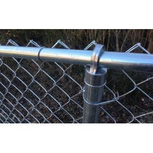 PVC Coated Anti Climb Chain Link Fence , Zig Zag Pattern Building Site Fencing