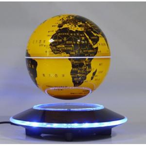led light UFO floating levitation globe, magnetic levitation bottom 6inch globe lamp light for decor gift
