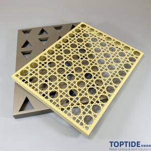 Triangle Perforated Aluminium Decorative Panel Building Wood Matel Wall And Ceiling Covering Materials