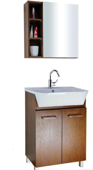 Floor mounted themofoil Bathroom Vanity，PVC bathroom cabinet,Modern home
