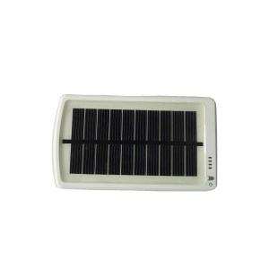 White 3000mAh USB Solar External Mobile Battery Charger