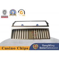 China Baccarat Texas Hold'em Poker Table Customized Countertop Metal Iron Chip Tray With Lock on sale