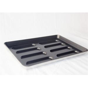 Black Non Stick 8 Links Hot Dog Bun Baking Pan