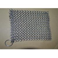 China SGS Stainless Steel Chainmail Scrubber , 30 Ringer Cast Iron Cleaner For Kichen Pan Cleaning on sale