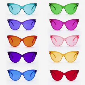 China Cateye Color Tinted Glasses Plastic Glasses Party Eyewear Cosplay Props wholesale