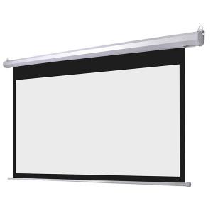 China Out door Electric Projection Screens Remote Control / presentation screen Roll Up supplier