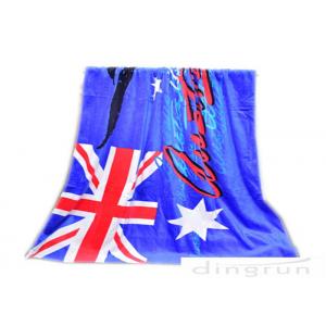China 30*60 Velour Custom Printed Beach Towels With Australian Flag supplier