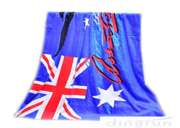 30"*60" Velour Custom Printed Beach Towels With Australian Flag